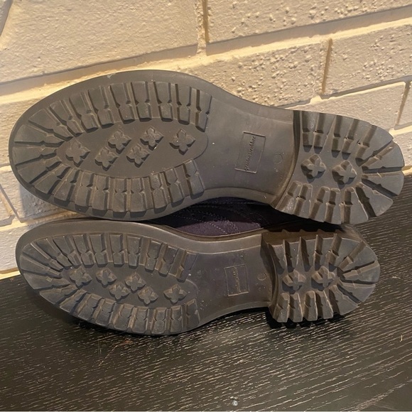 Mens Brooks Brothers Navy blue suede Wingtip Oxfords shoes Size 9 Made In Italy - Picture 7 of 7